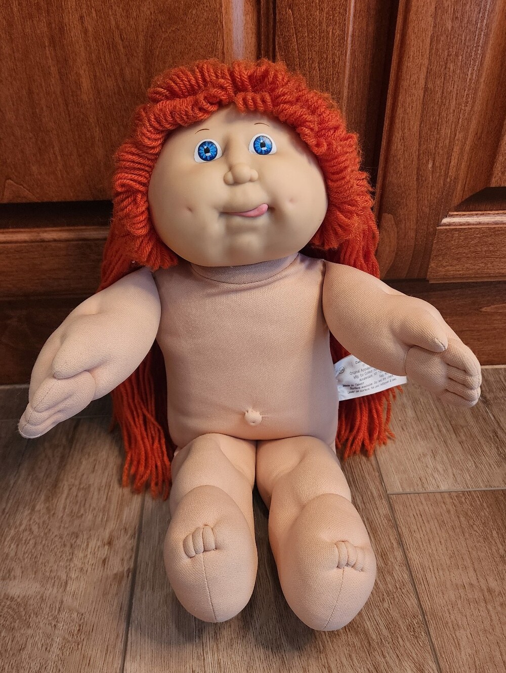 Coleco 1986 Vintage Cabbage Patch Kid Red Hair Blue Eyes Tongue Sticking Out